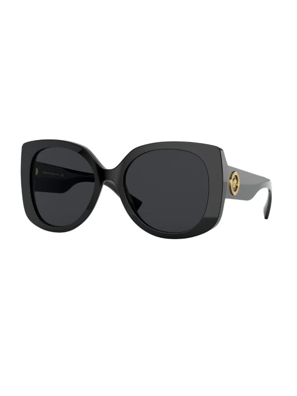 New Versace Women's Sunglasses Black Square Grey Lens Injected Frame VE4387 GB1